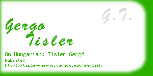 gergo tisler business card