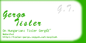 gergo tisler business card